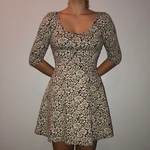 B&W floral dress